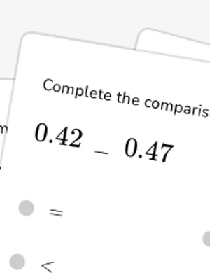 Compare decimals worksheet preview
