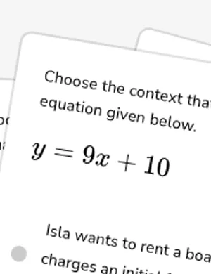 Create a context for a linear function worksheet preview