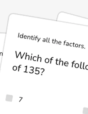 Identify factors worksheet preview