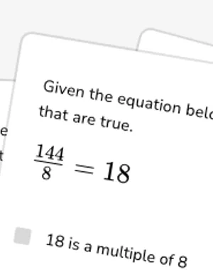 Relate factors to multiples worksheet preview