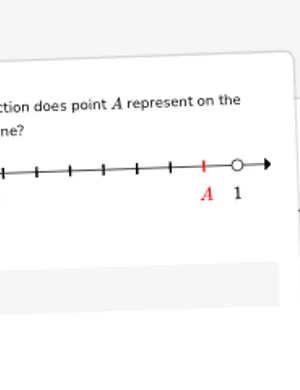 Identify fractions on the number line worksheet preview