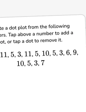 Represent data with dot plots worksheet preview