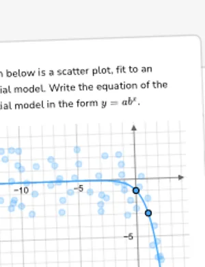 Define exponential models from data worksheet preview