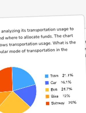 Solve problems with pie charts worksheet preview