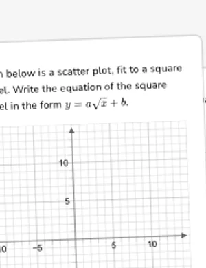 Define square root models from data worksheet preview