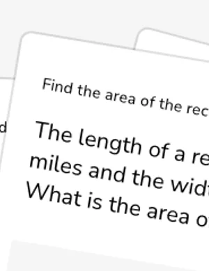 Apply the area of a rectangle formula worksheet preview