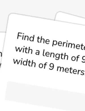 Apply the perimeter of a rectangle formula worksheet preview