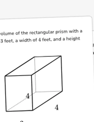 Apply the volume of a rectangular prism formula worksheet preview