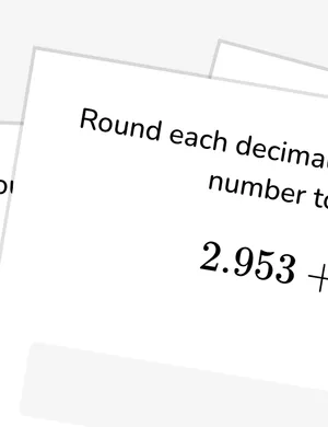 Estimate decimal sums and differences worksheet preview