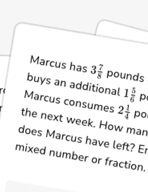 Multistep word problems with mixed numbers worksheet preview