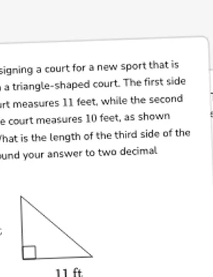 Use the Pythagorean theorem in context worksheet preview