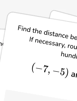 Use the Pythagorean theorem to find the distance between points worksheet preview