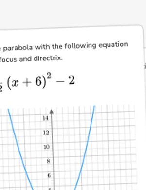 Graph parabolas using focus and directrix worksheet preview