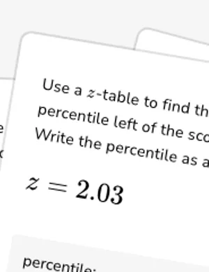 Evaluate basic probabilities with z-scores worksheet preview