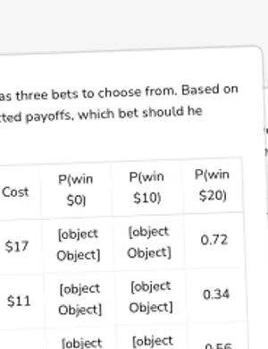 Compare strategies based on expected payoff worksheet preview