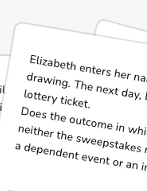 Determine dependent and independent events worksheet preview