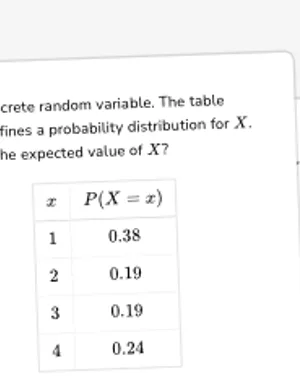 Find expected value of a discrete random variable worksheet preview