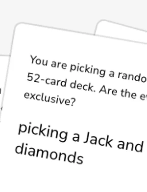 Identify and evaluate mutually exclusive events worksheet preview