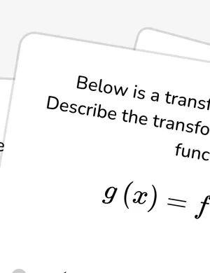 Describe transformations worksheet preview