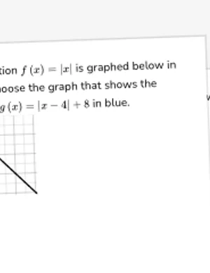 Identify graphs of transformed absolute value functions worksheet preview