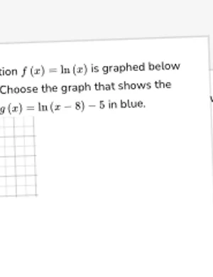 Identify graphs of transformed logarithmic functions worksheet preview