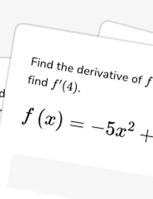 Computing derivatives (numerical) worksheet preview