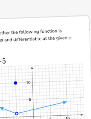 Differentiable and continuous graphs (derivatives) worksheet preview