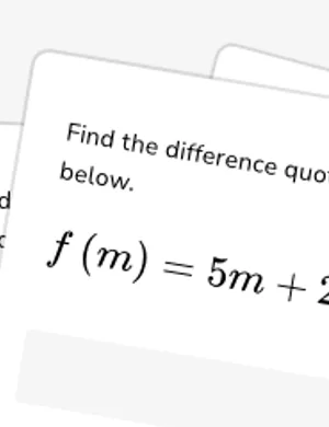 Calculate the difference quotient worksheet preview