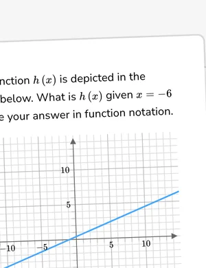 Evaluate functions from graphs (answer in function notation) worksheet preview