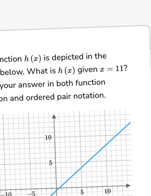 Evaluate functions from graphs (answer in function notation and ordered pair notation) worksheet preview