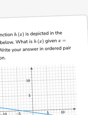 Evaluate functions from graphs (answer in ordered pair notation) worksheet preview