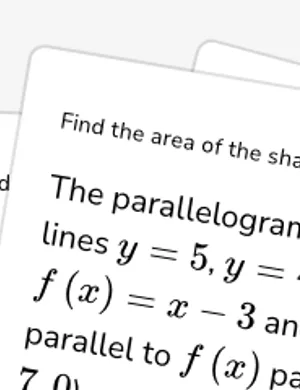 Finding the area between linear functions worksheet preview