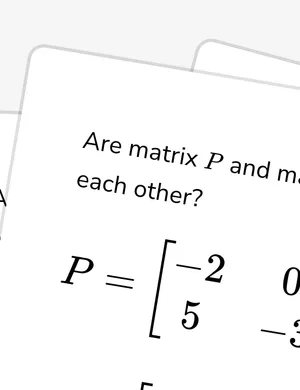 Matrix inverse (brackets) worksheet preview
