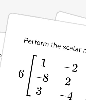 Matrix scalar multiplication (brackets) worksheet preview