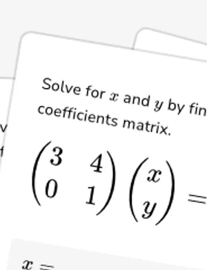 Systems of equations and matrix inverse worksheet preview
