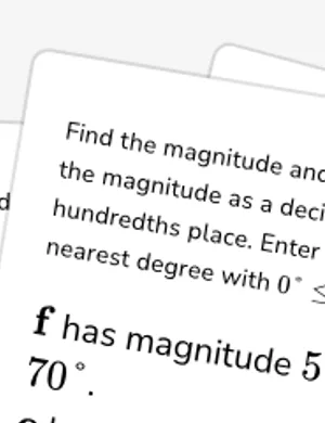 Adding vectors with magnitude and direction worksheet preview