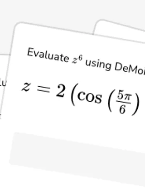 DeMoivre's Theorem worksheet preview