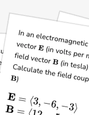 Applications of 3D vectors: dot product and cross product worksheet preview