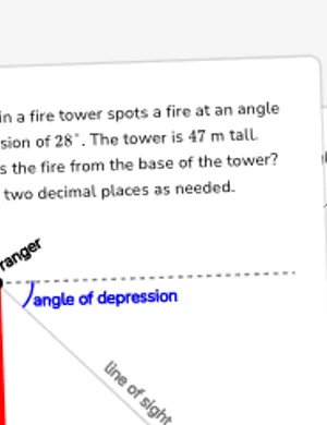 Angle of depression applications worksheet preview