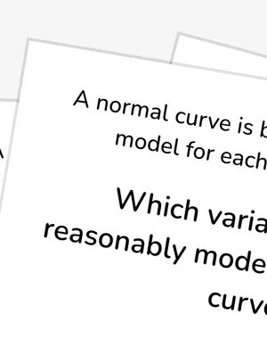 Recognize data appropriate for a normal model worksheet preview