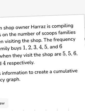 Create a cumulative frequency graph from data worksheet preview