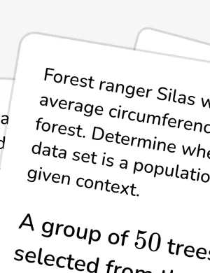 Population and sample worksheet preview