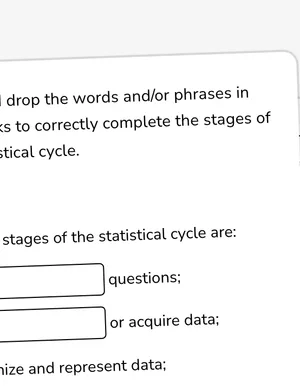 Define and relate the stages of the statistical cycle worksheet preview