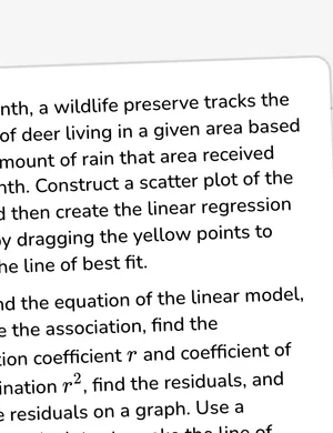 Create and interpret the least squares linear regression model worksheet preview