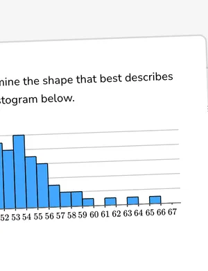 Describe the shape, center, spread of a discrete random variable worksheet preview