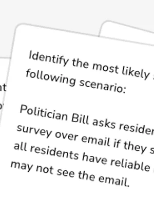 Identify survey bias worksheet preview