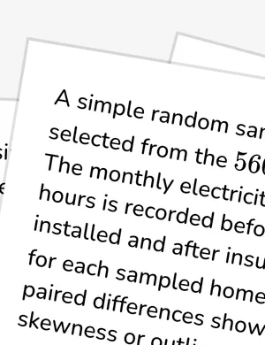 Analyze inference for one population mean worksheet preview