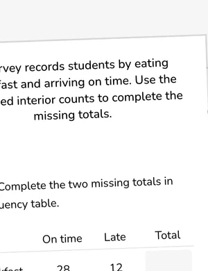 Complete, construct, and interpret two-way tables worksheet preview