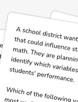 Choose variables to answer investigative questions worksheet preview