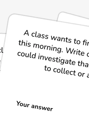 Write a question that requires collecting data worksheet preview